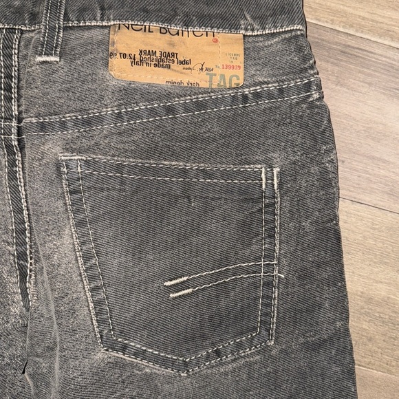 Neil Barrett Made in Italy Grey Wash Boot Cut Low Rise Button Fly Jeans - Picture 5 of 7